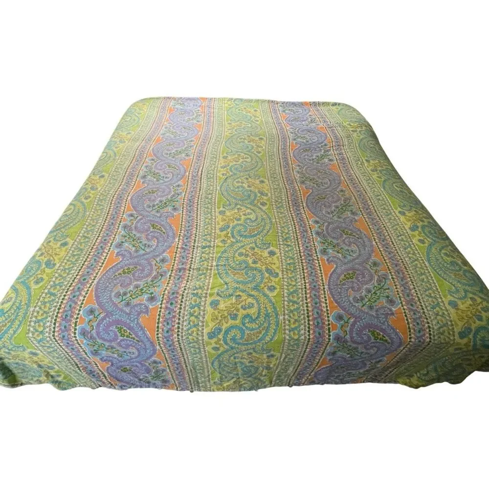 Echo Design Calypso Queen Duvet Cover Multi Color Paisley Reversible Cotton Boho - Picture 3 of 11